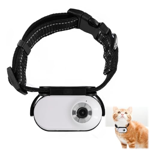 Jiawu Haustier-Action-Kamera, 1080P-Katzenhalsbandkamera, Katzenkamera mit Videoaufzeichnungen, 170°-Weitwinkel-Hundehalsbandkamera für Outdoor-Sportkamera, Mountainbiken, Haustiere Jiawu Haustier-Action-Kamera, 1080P-Katzenhalsbandkamera, Katzenkamera mit Videoaufzeichnungen, 170°-Weitwinkel-Hundehalsbandkamera für Outdoor-Sportkamera, Mountainbiken, Haustiere von Jiawu