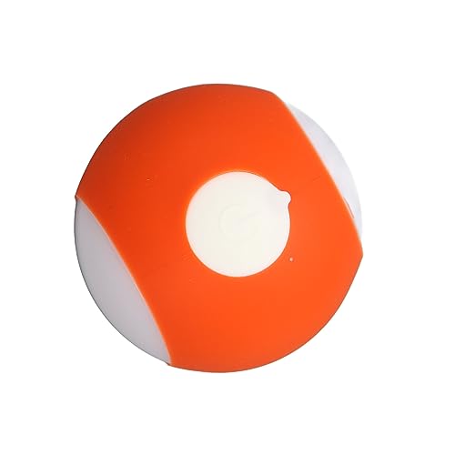 Jiawu Katzenspielzeugball, USB-Aufladung, Sicher, Eingebauter Intelligenter Sensor, Automatisches Katzenballspielzeug, 360 Grad Rollend, mit Feder für Katzen für Heimtierbedarf (Orange) von Jiawu