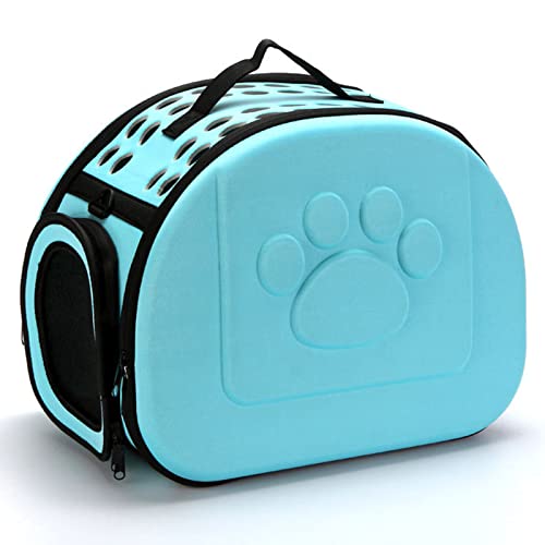 Jiawu Tragbare Tragbare Tasche mit Langlebigem, Sicherem und Langlebigem Eröffnungsdesign, um Besitzer von Eva Animals/Strickstoff M zu Spielen M (Kein Muster, Seeblau) von Jiawu