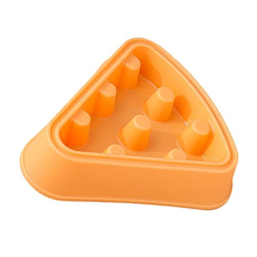 Katzennapf, Anti-Erstickungsschutz, Cartoon-Pizza-Form, Katzen-Slow-Food-Napf für Katzen zu Hause (ORANGE) von Jiawu