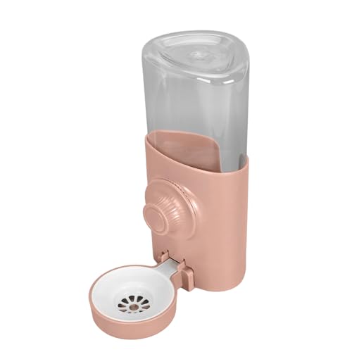 Wasserspender für Hunde, Spart Zeit Beim Aufhängen, Abnehmbarer Automatischer Wasserspender für Haustiere, Großes Fassungsvermögen, Leicht zu Reinigen, Leise für Kaninchen (PINK) von Jiawu