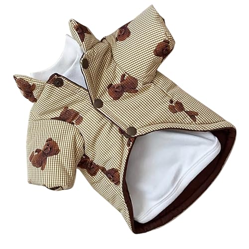Winter-Haustierkleidung, Wintermantel für Hunde, Warm, Multifunktional, Gemütlich, Einfach zu Tragen, für Katzen und Welpen (M) von Jiawu