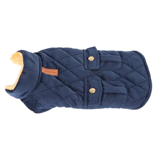 Jiawu Winter-Hundemantel, Warme Hundejacke, Winddicht und Gemütlich, Verstellbare Hundejacke mit Außentasche (M) von Jiawu