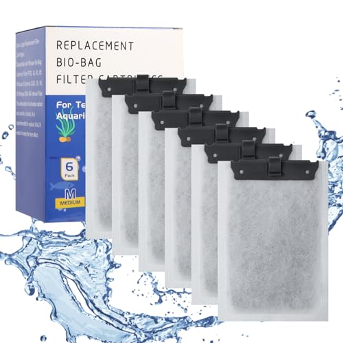 Jiaxix Aquarium-Filterkartusche für Tetra Whisper Bio-Bag Powerfilter, mittlere Ersatz-Filterkartuschen für Tetra ReptoFilter, 6 Stück von Jiaxix