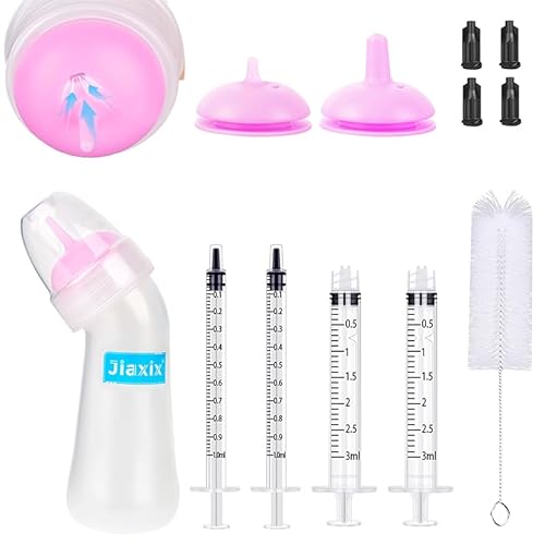 Jiaxix Stillflaschen-Set für Kätzchen, Welpen, 90 ml, Katzenflasche, Fütterungsset, Nippel, Kätzchen, Spritze für kleine Katzen, Hunde, Neugeborene, Kätzchen, Welpen, Kaninchen, Eichhörnchen, Tiere Jiaxix Stillflaschen-Set für Kätzchen, Welpen, 90 ml, Katzenflasche, Fütterungsset, Nippel, Kätzchen, Spritze für kleine Katzen, Hunde, Neugeborene, Kätzchen, Welpen, Kaninchen, Eichhörnchen, Tiere von Jiaxix
