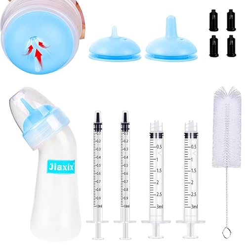Jiaxix Stillflaschen-Set für Kätzchen, Welpen, 90 ml, Katzenflasche, Fütterungsset, Nippel, Kätzchen, Spritze für kleine Katzen, Hunde, Neugeborene, Kätzchen, Welpen, Kaninchen, Eichhörnchen, Tiere Jiaxix Stillflaschen-Set für Kätzchen, Welpen, 90 ml, Katzenflasche, Fütterungsset, Nippel, Kätzchen, Spritze für kleine Katzen, Hunde, Neugeborene, Kätzchen, Welpen, Kaninchen, Eichhörnchen, Tiere von Jiaxix