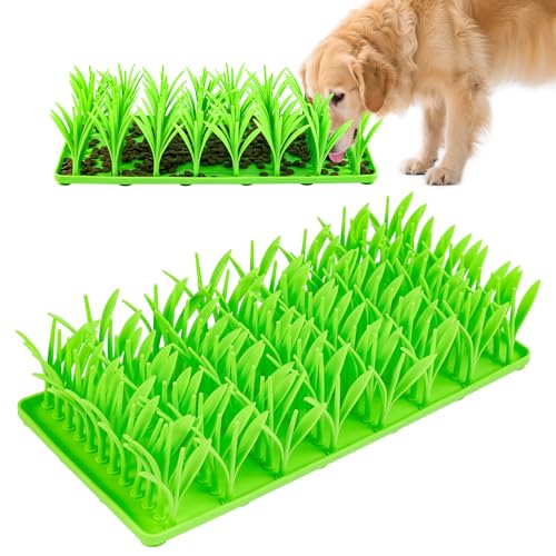 Jieffifa Schnüffelmatte für kleine, mittelgroße und große Hunde, langsames Fressen, langsame Futtermatte für trockene Nassfutter für Haustiere, fördert natürliche Futtersuche (grün) von Jieffifa