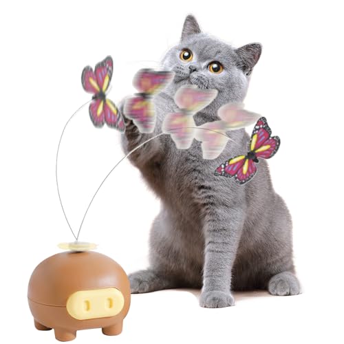 Jiimhte Automatisches Katzenspielzeug, Schmetterlingskatzenspielzeug, interaktives Spielzeug, automatischer beweglicher , batteriebetriebenes Teaser-Spiel, Haustierzubehör für alle Rassen Jiimhte Automatisches Katzenspielzeug, Schmetterlingskatzenspielzeug, interaktives Spielzeug, automatischer beweglicher , batteriebetriebenes Teaser-Spiel, Haustierzubehör für alle Rassen von Jiimhte