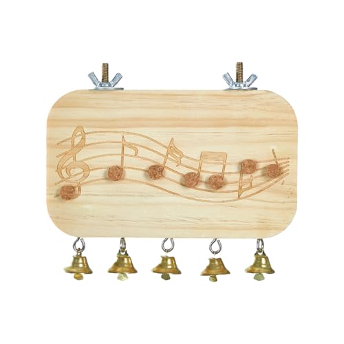 Jiimhte Flache Vogel Sitzstange | Holzsitzstange Spielzeug Für Papageien Und Vögel - Spielbereich mit Glocken für Wellensittiche Finken Chinchilla Hamster Balkon Unzertrennliche Garten Spielplatz Jiimhte Flache Vogel Sitzstange | Holzsitzstange Spielzeug Für Papageien Und Vögel - Spielbereich mit Glocken für Wellensittiche Finken Chinchilla Hamster Balkon Unzertrennliche Garten Spielplatz von Jiimhte