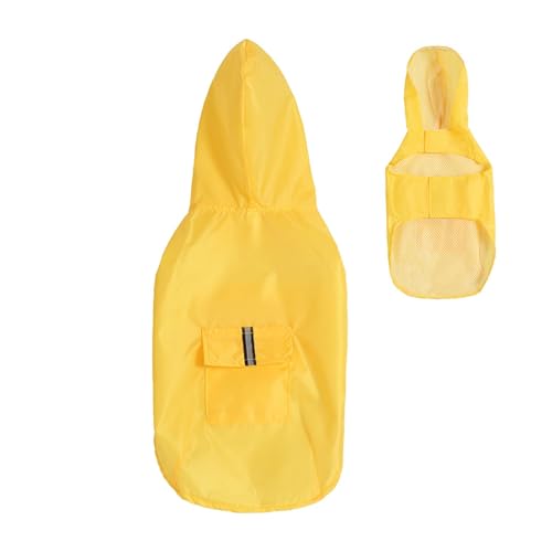 Jiimhte Hunde-Regenmantel | Hunde-Regenjacke mit Kapuze | Leichter Poncho für mittelgroße und große Hunde, Hunderegenponcho, wasserdichter Hunderegenmantel von Jiimhte