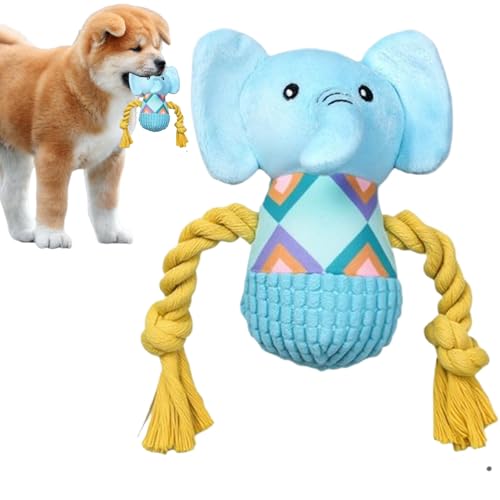Jiimhte Kuschelelefant - Hundespielzeug Plüsch Elefant - Interaktive Beißpuppe für Welpen als Spielzeug gegen die tägliche Langeweile zur Beschäftigung für Innenräume, Außenbereiche von Jiimhte