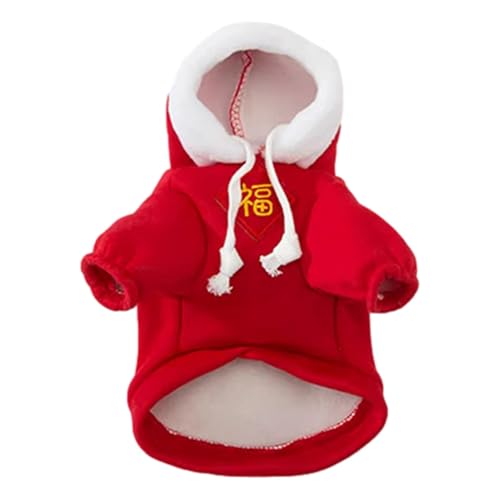 Jiimhte Warme Katzenkleidung – Hunde-Winterpullover – Winter Katzen kleine Hunde Kapuzen-Sweatshirts für Welpen, mittelgroße Hunde und mittelgroße Katzen von Jiimhte