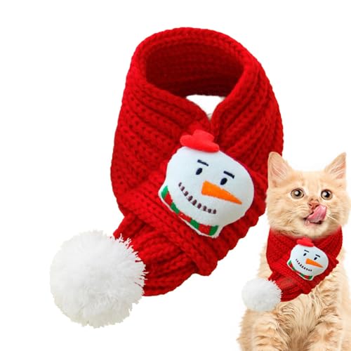 Jiimhte Warmer Schal für Haustiere, weich, gemütlich, gestrickt, verstellbarer Halswärmer, praktisches Knoten-Design, Weihnachtsmann-Schal für Welpen, Katzen, Kätzchen Jiimhte Warmer Schal für Haustiere, weich, gemütlich, gestrickt, verstellbarer Halswärmer, praktisches Knoten-Design, Weihnachtsmann-Schal für Welpen, Katzen, Kätzchen von Jiimhte
