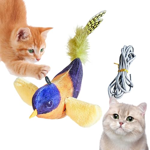 Jiimhte Zwitschern Vogel Katzenspielzeug, Simulation Vogel Katzenspielzeug Interaktives Katzenspielzeug mit echtem Zwitschern Lustiges Quietschen Kätzchen Spielzeug Interaktives Katze Quietschen Jiimhte Zwitschern Vogel Katzenspielzeug, Simulation Vogel Katzenspielzeug Interaktives Katzenspielzeug mit echtem Zwitschern Lustiges Quietschen Kätzchen Spielzeug Interaktives Katze Quietschen von Jiimhte