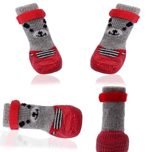 Wasserdicht Hundeschuhe, 4 Stück Anti Rutsch Hundestiefel Mit Reflektierenden Riemen Reflektierende Schnallen, Anti-Rutsch Hundeschuhe, Hundeschuhe Pfotenschutz Wasserdicht Hundeschuhe, 4 Stück Anti Rutsch Hundestiefel Mit Reflektierenden Riemen Reflektierende Schnallen, Anti-Rutsch Hundeschuhe, Hundeschuhe Pfotenschutz von Jiimhte