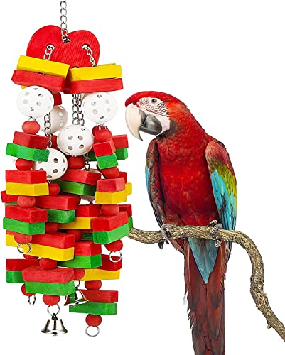 Extra große Vogel Papageien Spielzeug, Natur langlebige Holz Blöcke Vogel Kauen Spielzeug, perfekt für Kakadus,Afrikanische graue Amazonas Papageien,Große mittlere Papageien Vögel Extra große Vogel Papageien Spielzeug, Natur langlebige Holz Blöcke Vogel Kauen Spielzeug, perfekt für Kakadus,Afrikanische graue Amazonas Papageien,Große mittlere Papageien Vögel von Jijizhazha