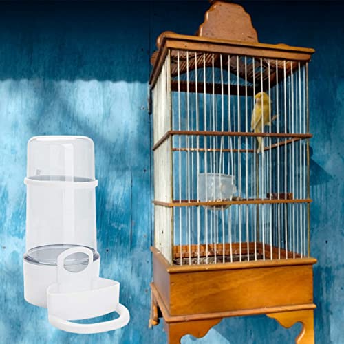 Bird Seed Water Feeder, Bird Seed Container Automatic Bird Water Feeders for Cages Bird Drinking Bottle Wild Bird Water Dispenser for Small Budgie Cockatiel Lovebirds von Jikiaci