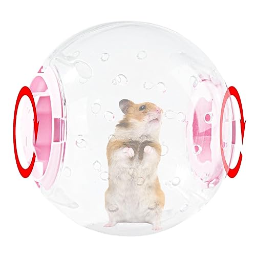 Hamsterball 7 Zoll - Niedlicher Laufball für Hamsterspielzeug - Transparenter, leiser, atmungsaktiver Rennmaus-Radball, 17,8 cm, Hamster-Übungsspielzeug für kleine Tiere Jikiaci von Jikiaci