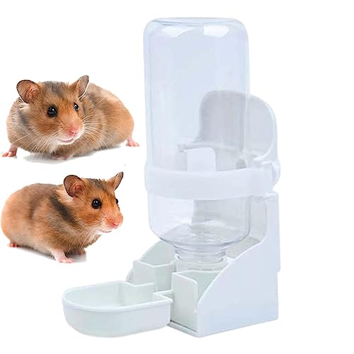 Jikiaci Automatischer Wasserspender - 500 ml auslaufsicherer, automatischer, staubdichter Wasserspender für Vögel,Kleine Haustiertränke mit großem Fassungsvermögen, Käfigwassernapf für Hamster von Jikiaci