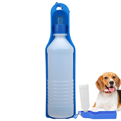 Jikiaci Haustier-Reiseflasche,Hundewasserspender - Tragbarer, auslaufsicherer Trinknapf für Haustiere im Freien, Hunde-Auslaufzubehör für Wandern, Camping, Reisen, Katzen, Kaninchen von Jikiaci