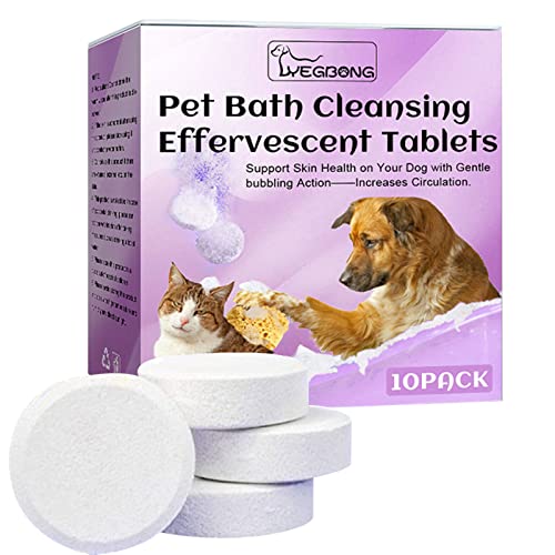 Tiefenreinigung Paw Sprudeltabletten | Sichere Hundereiniger mit Retard-Technologie - Feuchtigkeitsspendendes Lavendel-Shampoo für riechende Hundewelpen Jikiaci von Jikiaci
