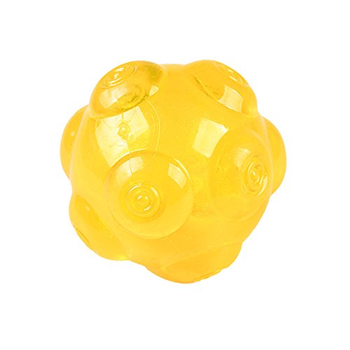 Jiklophg Haustier Bite Grinding Sound Spielzeug Ball-Gelb von Jiklophg