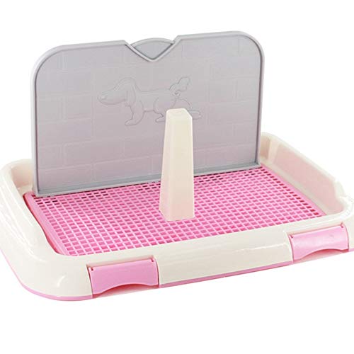 Jiklophg Kleine Kunststoff Haustier Töpfchen mit Töpfchen für Hunde, vertikale Indoor Haustier Bad für Training Natürliche Geschicklichkeit Zaun, Potty Trainer Rosa Jiklophg Kleine Kunststoff Haustier Töpfchen mit Töpfchen für Hunde, vertikale Indoor Haustier Bad für Training Natürliche Geschicklichkeit Zaun, Potty Trainer Rosa von Jiklophg