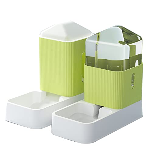 Jikoiuty Katzen-Futterautomaten und Katzen-Wasserspender-Set, 2 Packungen Automatische Katzen-Futterautomaten Hunde-Futterautomaten Schwerkraft-Futterautomaten für Haustiere GrüN Jikoiuty Katzen-Futterautomaten und Katzen-Wasserspender-Set, 2 Packungen Automatische Katzen-Futterautomaten Hunde-Futterautomaten Schwerkraft-Futterautomaten für Haustiere GrüN von Jikoiuty