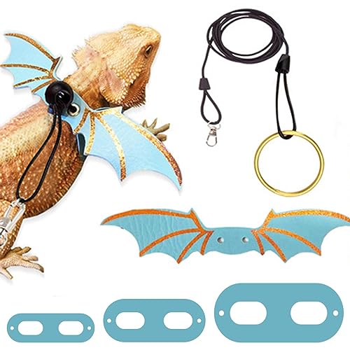 Bärtige Drachenleine – Geschirr und Leine für Reptilien, verstellbare Leinen, 3 Stück, Reptilienleine aus weichem Leder mit frischen Flügeln für Amphibien, Leguan, Gecko, Chamäleon Jildouf Bärtige Drachenleine – Geschirr und Leine für Reptilien, verstellbare Leinen, 3 Stück, Reptilienleine aus weichem Leder mit frischen Flügeln für Amphibien, Leguan, Gecko, Chamäleon Jildouf von Jildouf