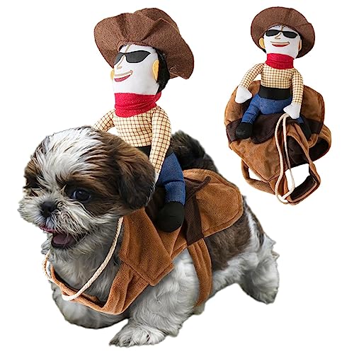 Cowboy-Reiter-Hundekostüm, Stoff, Halloween-Kostüm, Cowboy-Reiter für Hunde, atmungsaktiv, verstellbar, bequem für Mops, Katzen, Kätzchen, Malteserhunde Jildouf Cowboy-Reiter-Hundekostüm, Stoff, Halloween-Kostüm, Cowboy-Reiter für Hunde, atmungsaktiv, verstellbar, bequem für Mops, Katzen, Kätzchen, Malteserhunde Jildouf von Jildouf