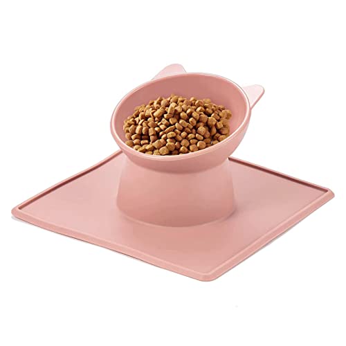 Erhöhter Katzennapf, erhöhter Katzen-Anti-Erbrochen-Futternapf, orthopädischer Futternapf, bequemer Anti-Kipp-Hundenapf, Haustier-Futternapf für Katzen, kleine Hunde, Kätzchen, Welpen von Jildouf