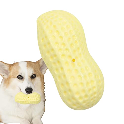 Jildouf Beißspielzeug für Hunde,Hundespielzeug in Erdnussfor - Quietschendes Hundezahnreinigungsspielzeug für kleine bis große mittelgroße Aggressive Kauer von Jildouf