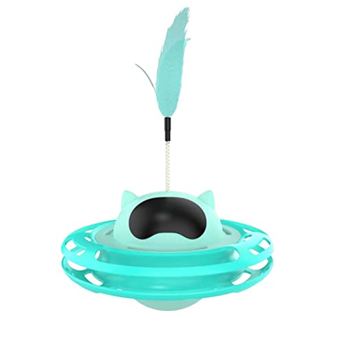 Jildouf Katzenfeder-Spielzeug, Kätzchen-Tumbler-Spielzeug mit abnehmbarer Feder, drehbares Gehirntrainingswerkzeug für die Entwicklung, schönes Haustier-Festival-Geschenk für Weihnachten Jildouf Katzenfeder-Spielzeug, Kätzchen-Tumbler-Spielzeug mit abnehmbarer Feder, drehbares Gehirntrainingswerkzeug für die Entwicklung, schönes Haustier-Festival-Geschenk für Weihnachten von Jildouf