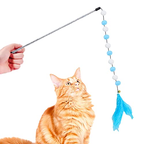 Jildouf Katzenspielzeug | Angelrute mit natürlicher Feder für Indoor-Katzen – multifunktionales interaktives Katzen-Trainingsspielzeug für Jagd, Zuhause, Cattery Jildouf Katzenspielzeug | Angelrute mit natürlicher Feder für Indoor-Katzen – multifunktionales interaktives Katzen-Trainingsspielzeug für Jagd, Zuhause, Cattery von Jildouf