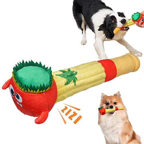 Jildouf Kauspielzeug für Hunde für Welpen - Interaktives Plüsch-Beißspielzeug,Interaktives Kauspielzeug, unzerstörbares Plüschspielzeug mit Quietscher, Hundezubehör für kleine mittelgroße Hunde von Jildouf