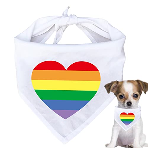 Jildouf LGBT-Hunde-Lätzchen | Pride Dreiecks-Bandanas für Hunde - Atmungsaktive dreieckige Hundelätzchen, Dekorationszubehör für Hundeliebhaber, große, kleine und mittelgroße Hunde von Jildouf