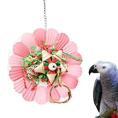 Jildouf Papageienspielzeug - Aktenvernichter-Papierspielzeug | Käfigzubehör in Blumenform, zum Aufhängen für Kakadus, Wellensittiche, Liebesvögel, Sittiche, Papageien, Sittiche Jildouf Papageienspielzeug - Aktenvernichter-Papierspielzeug | Käfigzubehör in Blumenform, zum Aufhängen für Kakadus, Wellensittiche, Liebesvögel, Sittiche, Papageien, Sittiche von Jildouf