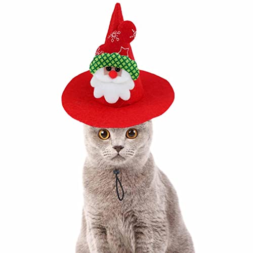 Jildouf Weihnachtsmütze für Katzen | Plüsch-Weihnachtsmütze im Weihnachtsstil – Katzen-Weihnachtsmütze, Geburtstagsmütze für kleine und mittelgroße Welpen, Katzen mit verstellbarem Gummiband, Jildouf Weihnachtsmütze für Katzen | Plüsch-Weihnachtsmütze im Weihnachtsstil – Katzen-Weihnachtsmütze, Geburtstagsmütze für kleine und mittelgroße Welpen, Katzen mit verstellbarem Gummiband, von Jildouf