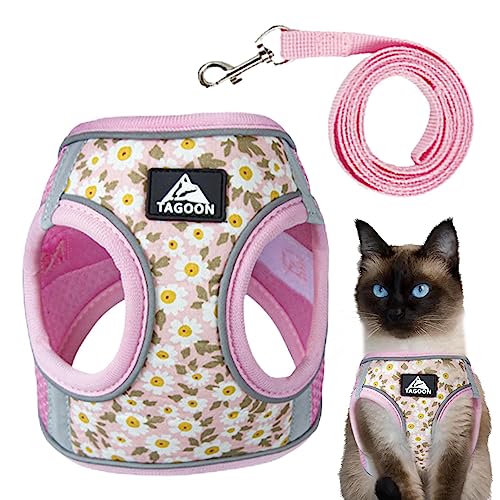 Katzen-Brustgeschirr - Kleines Katzengeschirr - Atmungsaktive Kätzchen-Scape-Proof-Welpengurtweste für den Sommer mit reflektierendem Streifen Jildouf Katzen-Brustgeschirr - Kleines Katzengeschirr - Atmungsaktive Kätzchen-Scape-Proof-Welpengurtweste für den Sommer mit reflektierendem Streifen Jildouf von Jildouf