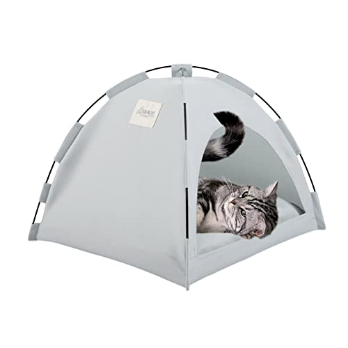 Katzenbett Höhle | Faltbares überdachtes Katzenbett | Katzenhöhle Bett Katzenhaus Katzenzelt mit halbgeschlossenen Kätzchenbetten Katze, kleines Hundekaninchenbett Jildouf Katzenbett Höhle | Faltbares überdachtes Katzenbett | Katzenhöhle Bett Katzenhaus Katzenzelt mit halbgeschlossenen Kätzchenbetten Katze, kleines Hundekaninchenbett Jildouf von Jildouf