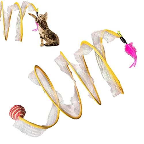 Katzenspiel-Tunnel-Spielzeug, Indoor-Katzentunnel-Spielzeug – Haustierschlauch, interaktives Spielspielzeug mit Ball, Haustier-Abenteuer-Tunnel-Spielzeug für Hunde, Meerschweinchen, kleine Haustiere Katzenspiel-Tunnel-Spielzeug, Indoor-Katzentunnel-Spielzeug – Haustierschlauch, interaktives Spielspielzeug mit Ball, Haustier-Abenteuer-Tunnel-Spielzeug für Hunde, Meerschweinchen, kleine Haustiere von Jildouf