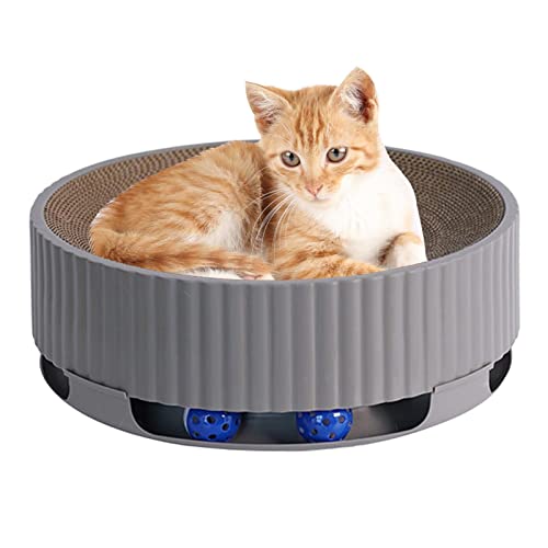 Kratzmatte für Katzen - Schüsselförmiges Kratzbrett - Cat Scratcher Karton mit Fun Track Yo-Yo, recycelbare Scratcher für Indoor-Katzen, Cat Scratch Box für Zuhause Jildouf von Jildouf