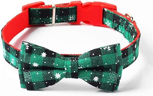 Jilibaba Weihnachts-Katzenhalsband, Schnellverschluss, für Welpen, Katzen (Größe M-Grün) von Jilibaba