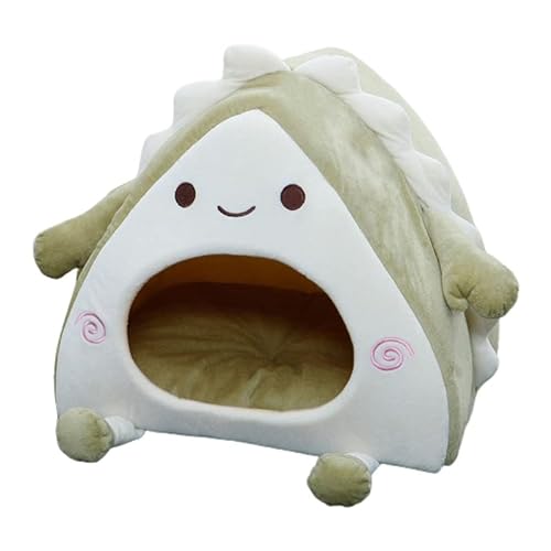 Jilin Warmes Katzenhöhle Bett für Indoor-Katzen, waschbar, selbstwärmend, beruhigendes Zelt, Haus für Welpen, kleine Hunde, rutschfeste Unterseite, warmes Katzenzelt von Jilin