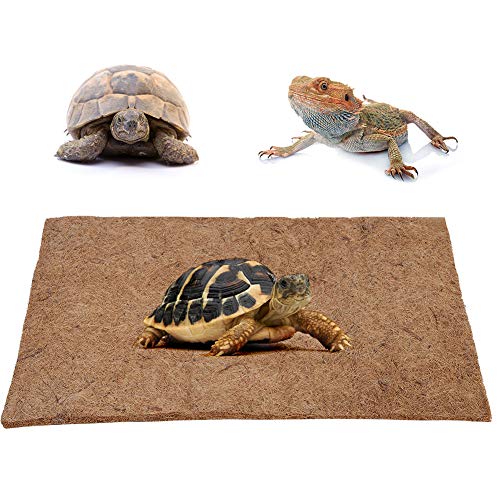 Jimfoty Reptilienmatte, Kokosfaser-Reptilien-Teppich, Eco Pet Pad, für Eidechsen-Haustier-Zubehör für Schildkröten-Dekor von Jimfoty