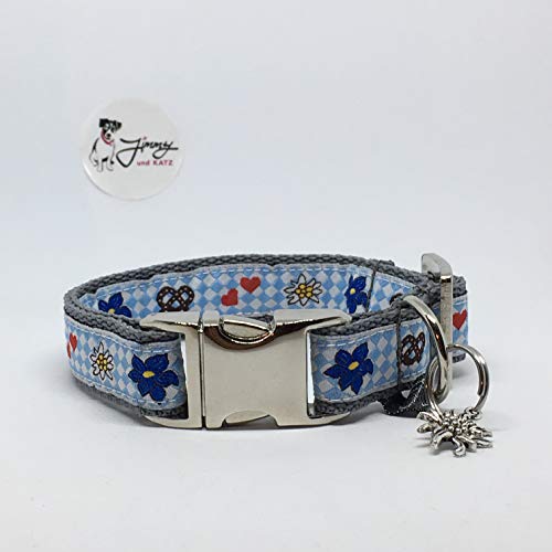 Jimmy und Katz Hundehalsband Weiß -Blau 26-40cm x 2cm Jimmy und Katz Hundehalsband Weiß -Blau 26-40cm x 2cm von Jimmy und Katz