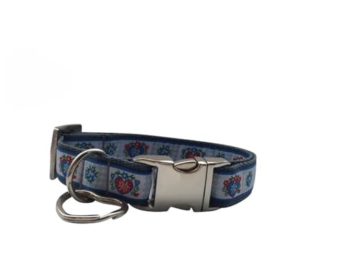 Jimmy und Katz Hundehalsband bayerisch hellblau 26-40cm x 2cm von Jimmy und Katz