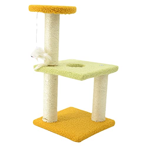 Moderner Kratzbaum | Großer Katzenturm,Katzentürme mit mehrschichtigem Design, quadratischer Plattenbasis, schützen das Sofa für kleine Katzen und Kätzchen Jimtuze von Jimtuze