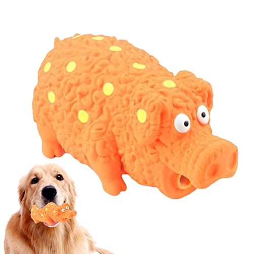 Schwein Quietschendes Hundespielzeug - Interaktives Gummischwein-Hundekauspielzeug | Dauerhaftes Gummi-Schwein-Quietscher-Hundewelpen-Kauspielzeug, interaktives Latex-Quietschen-lustiges süßes Jimtuze von Jimtuze