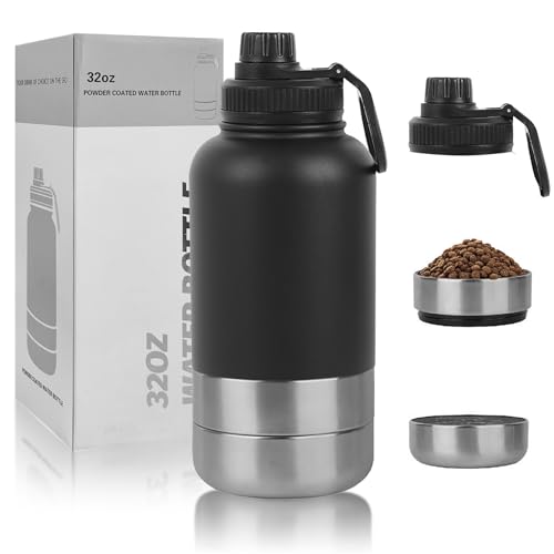 32oz 2 in 1 Hundetrinkflasche für unterwegs, 304 Edelstahl Trinkflasche Hunde für unterwegs mit Fressnapf & Wassernapf, Isolierflasche für Mensch und Hund, Perfekt für Outdoor, Wandern und Reisen 32oz 2 in 1 Hundetrinkflasche für unterwegs, 304 Edelstahl Trinkflasche Hunde für unterwegs mit Fressnapf & Wassernapf, Isolierflasche für Mensch und Hund, Perfekt für Outdoor, Wandern und Reisen von Jinfanshurich